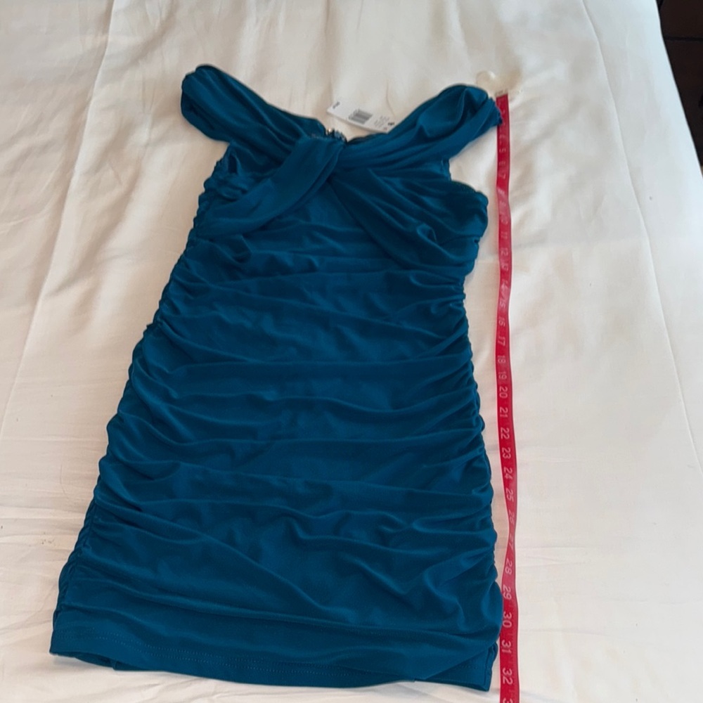 Lulu's Blue Ruched Mini Dress - Picture 5 of 7